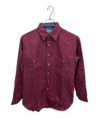 PENDLETONペンドルトン）の古着「70S チェック ネルシャツ」｜ワインレッド
