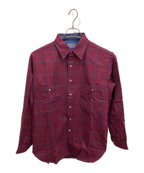 PENDLETON（ペンドルトン）PENDLETON (ペンドルトン) 70S チェック ネルシャツ ワインレッド サイズ:Mの古着・服飾アイテム