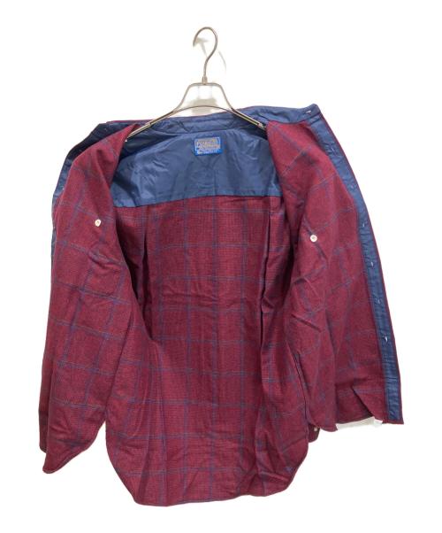 PENDLETON（ペンドルトン）PENDLETON (ペンドルトン) 70S チェック ネルシャツ ワインレッド サイズ:Mの古着・服飾アイテム