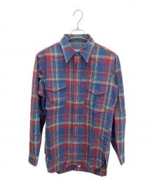 PENDLETON（ペンドルトン）の古着「70S チェック ネルシャツ」｜ブルー×レッド