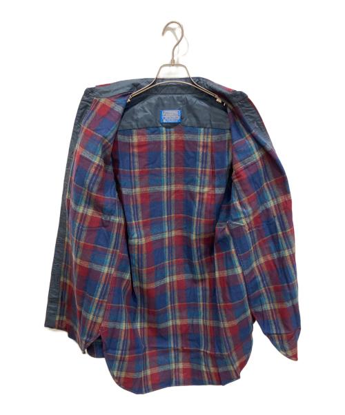 PENDLETON（ペンドルトン）PENDLETON (ペンドルトン) 70S チェック ネルシャツ ブルー×レッド サイズ:Mの古着・服飾アイテム