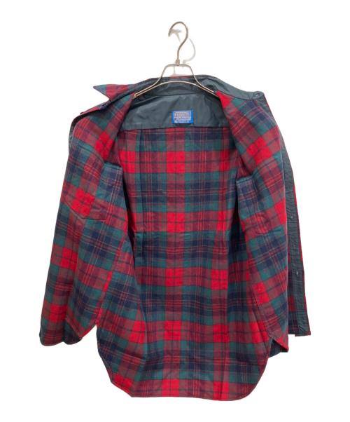 PENDLETON（ペンドルトン）PENDLETON (ペンドルトン) 70S チェック ネルシャツ レッド×グリーン サイズ:Mの古着・服飾アイテム