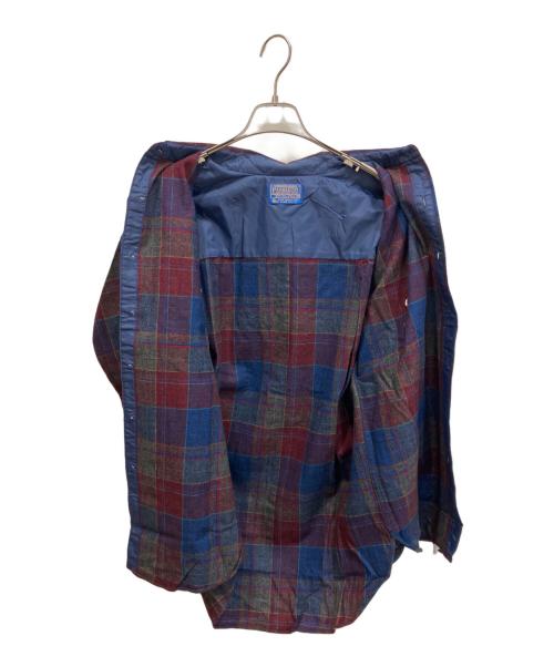 PENDLETON（ペンドルトン）PENDLETON (ペンドルトン) 70S チェック ネルシャツ ブルー×レッド サイズ:Mの古着・服飾アイテム
