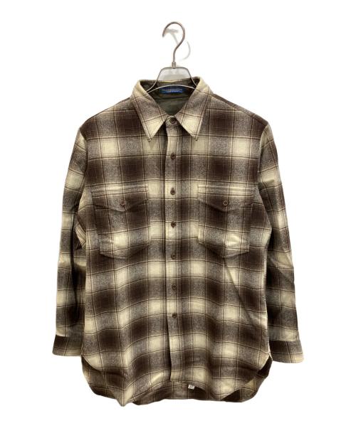 PENDLETON（ペンドルトン）PENDLETON (ペンドルトン) 70S チェック ネルシャツ ブラウン サイズ:Mの古着・服飾アイテム