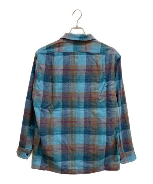 PENDLETON（ペンドルトン）PENDLETON (ペンドルトン) 70S オープンカラー ボードネルシャツ ブルー サイズ:Mの古着・服飾アイテム