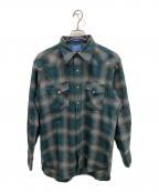 PENDLETONペンドルトン）の古着「90S ウールウエスタンシャツ」｜グリーン