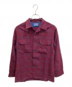 PENDLETONペンドルトン）の古着「70S オープンカラー ボードシャツ」｜レッド