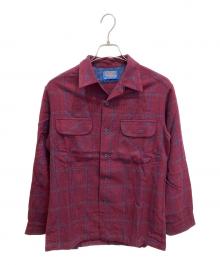 PENDLETON（ペンドルトン）の古着「70S オープンカラー ボードシャツ」｜レッド