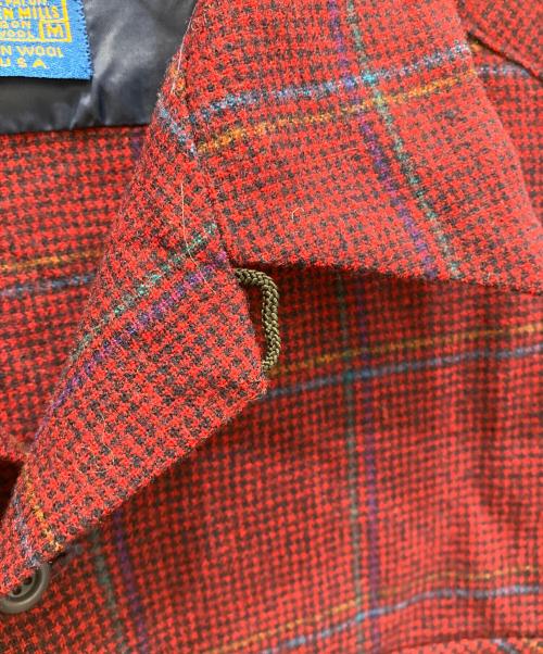 PENDLETON（ペンドルトン）PENDLETON (ペンドルトン) 70S オープンカラー ボードシャツ レッド サイズ:Mの古着・服飾アイテム