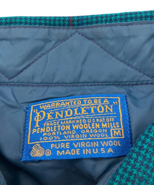 PENDLETON（ペンドルトン）PENDLETON (ペンドルトン) 70S チェック ネルシャツ グリーン サイズ:Mの古着・服飾アイテム