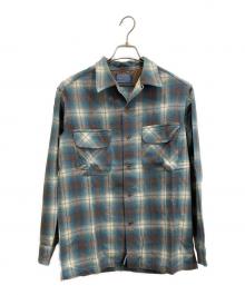 PENDLETON（ペンドルトン）の古着「70-80S開襟オンブレチェックボードシャツ」｜ブルー