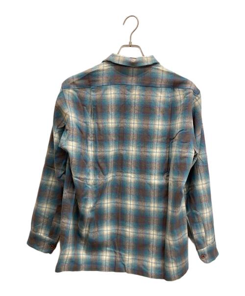 PENDLETON（ペンドルトン）PENDLETON (ペンドルトン) 70-80S開襟オンブレチェックボードシャツ ブルー サイズ:Mの古着・服飾アイテム