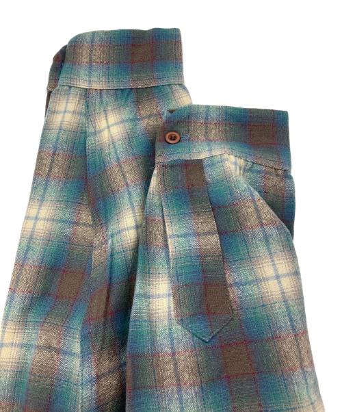 PENDLETON（ペンドルトン）PENDLETON (ペンドルトン) 70-80S開襟オンブレチェックボードシャツ ブルー サイズ:Mの古着・服飾アイテム