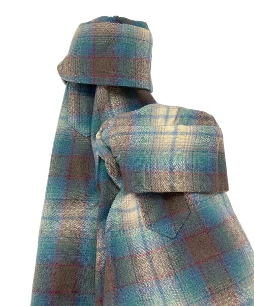 PENDLETON（ペンドルトン）PENDLETON (ペンドルトン) 70-80S開襟オンブレチェックボードシャツ ブルー サイズ:Mの古着・服飾アイテム