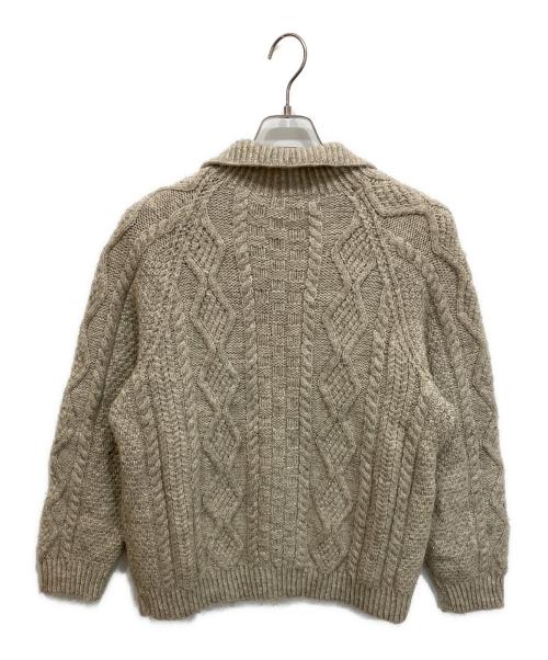 Black Sheep（ブラックシープ）Black Sheep (ブラックシープ) 英国製 アラン ニットカーディガン ベージュ サイズ:不明の古着・服飾アイテム