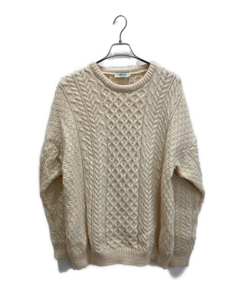 BLARNEY WOOLLEN MILLS（ブラーニー ウーレン ミルズ）BLARNEY WOOLLEN MILLS (ブラーニー ウーレン ミルズ) 英国製 ケーブルニット アイボリー サイズ:XLの古着・服飾アイテム