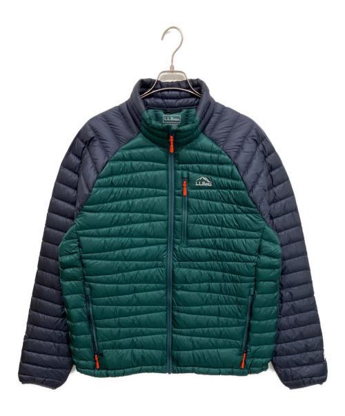 L.L.Bean（エルエルビーン）L.L.Bean (エルエルビーン) ダウンジャケット ネイビー×グリーン サイズ:XLの古着・服飾アイテム
