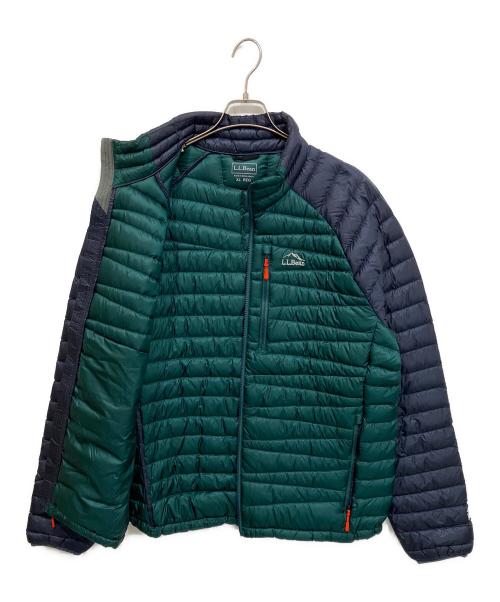 L.L.Bean（エルエルビーン）L.L.Bean (エルエルビーン) ダウンジャケット ネイビー×グリーン サイズ:XLの古着・服飾アイテム