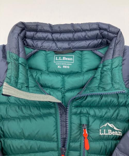 L.L.Bean（エルエルビーン）L.L.Bean (エルエルビーン) ダウンジャケット ネイビー×グリーン サイズ:XLの古着・服飾アイテム