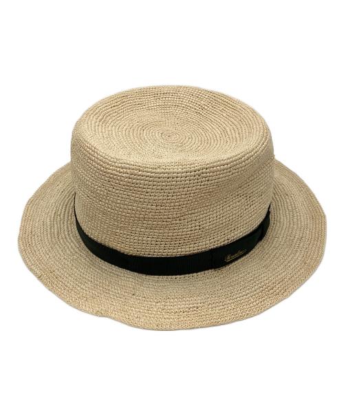 BORSALINO（ボルサリーノ）BORSALINO (ボルサリーノ) ストローハット ベージュの古着・服飾アイテム