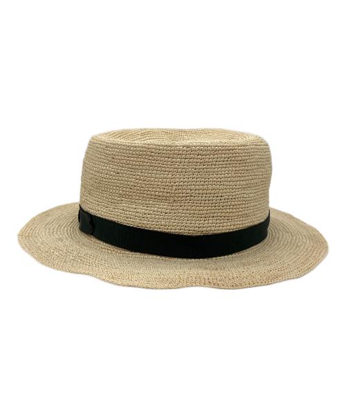 BORSALINO（ボルサリーノ）BORSALINO (ボルサリーノ) ストローハット ベージュの古着・服飾アイテム