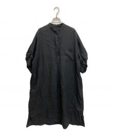 ticca（ティッカ）の古着「リネンツイストスリーブワンピース」｜ブラック