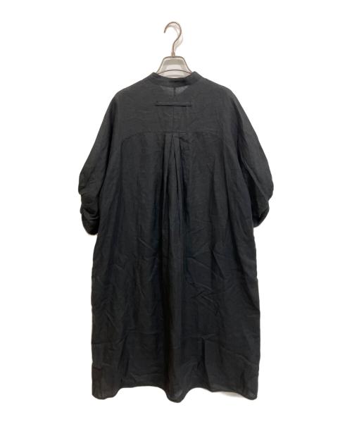 ticca（ティッカ）TICCA (ティッカ) リネンツイストスリーブワンピース ブラック サイズ:freeの古着・服飾アイテム