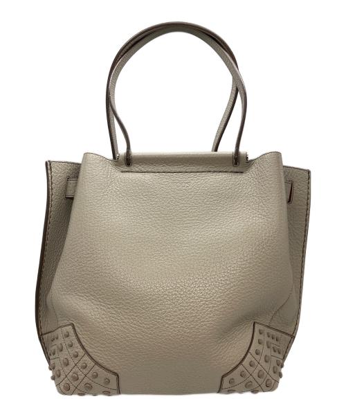 TOD'S（トッズ）TOD'S (トッズ) ウェーブ トートバッグ ベージュの古着・服飾アイテム