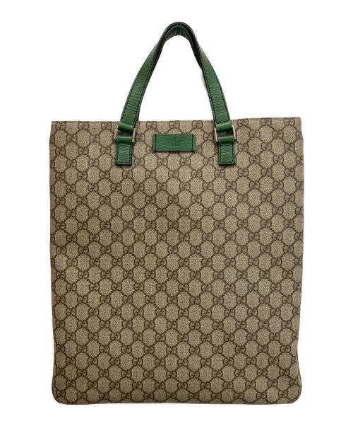 GUCCI（グッチ）GUCCI (グッチ) GGスプリーム トートバッグ ベージュの古着・服飾アイテム