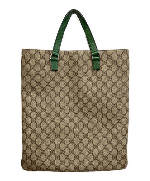 GUCCI（グッチ）GUCCI (グッチ) GGスプリーム トートバッグ ベージュの古着・服飾アイテム