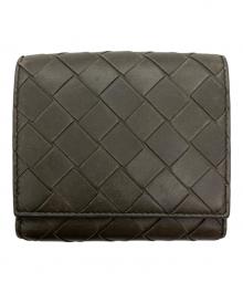 BOTTEGA VENETA（ボッテガベネタ）の古着「イントレチャートミニウォレット」｜グレー