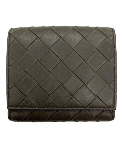 BOTTEGA VENETA（ボッテガベネタ）BOTTEGA VENETA (ボッテガベネタ) イントレチャートミニウォレット グレーの古着・服飾アイテム