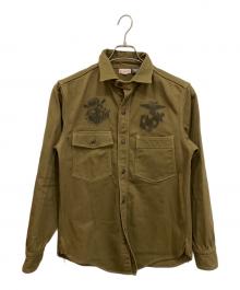 freewheelers（フリーホイーラーズ）の古着「"TEUFELHUND" Gemsa WORK SHIRT」｜カーキ