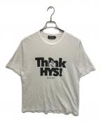 Hysteric Glamourヒステリックグラマー）の古着「THINK HYS Tシャツ」｜ホワイト
