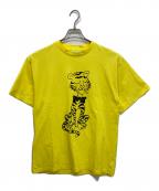 ARIESアリーズ）の古着「Smoking Tiger SS Tee」｜イエロー