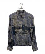 ）の古着「C-Mae-Cmf Camouflage-Print Shirt 総柄シャツ」｜グレー×パープル