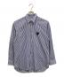 PLAY COMME des GARCONS（プレイコムデギャルソン）の古着「Stripe Shirt With Black Emblem Pattern A ストライプシャツ」｜ホワイト×ブルー