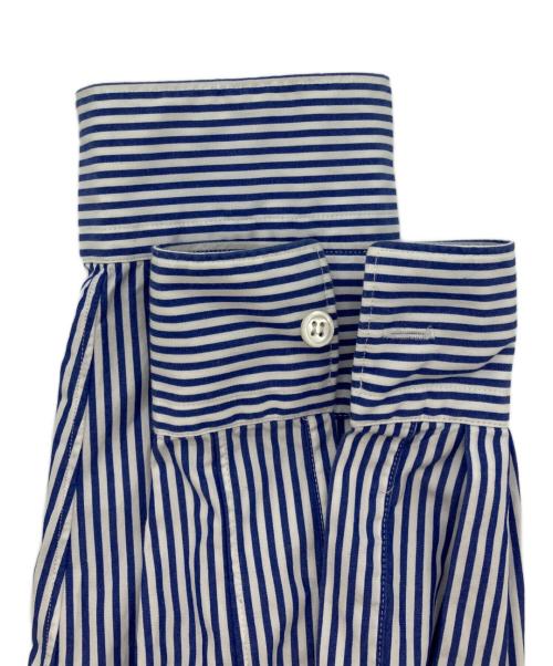 PLAY COMME des GARCONS（プレイコムデギャルソン）PLAY COMME des GARCONS (プレイコムデギャルソン) INVADER (インベーダー) Striped Shirt コラボ ストライプシャツ ホワイト×ブルー サイズ:Mの古着・服飾アイテム