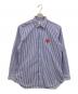 PLAY COMME des GARCONS（プレイコムデギャルソン）の古着「Striped Shirt コラボ ストライプシャツ」｜ホワイト×ブルー