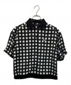FRED PERRYフレッドペリー）の古着「Ribbed Collar Shirt/リブカラーシャツ」｜ブラック×ホワイト