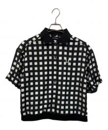 FRED PERRY（フレッドペリー）の古着「Ribbed Collar Shirt/リブカラーシャツ」｜ブラック×ホワイト