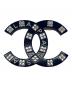 CHANEL（シャネル）の古着「ラインストーン CCマーク ブローチ」｜ネイビー