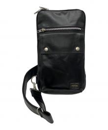 PORTER（ポーター）の古着「FREE STYLE  SLING SHOULDER BAG ボディーバッグ」｜ブラック