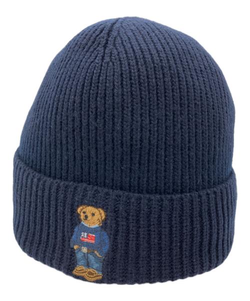 POLO RALPH LAUREN（ポロ・ラルフローレン）POLO RALPH LAUREN (ポロ・ラルフローレン) ポロベアー ニット帽 ブラック サイズ:ONEの古着・服飾アイテム
