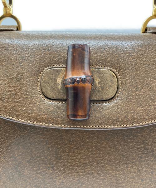 GUCCI（グッチ）GUCCI (グッチ) バンブーハンドルバッグ ブラウンの古着・服飾アイテム