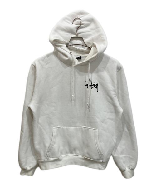 stussy（ステューシー）stussy (ステューシー) ロゴパーカー ホワイト サイズ:Lの古着・服飾アイテム