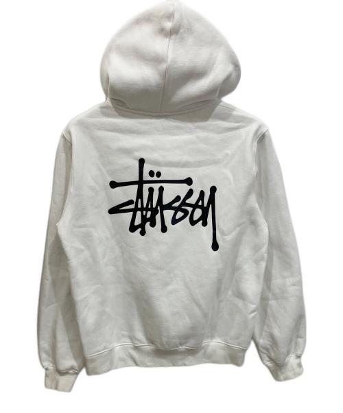 stussy（ステューシー）stussy (ステューシー) ロゴパーカー ホワイト サイズ:Lの古着・服飾アイテム