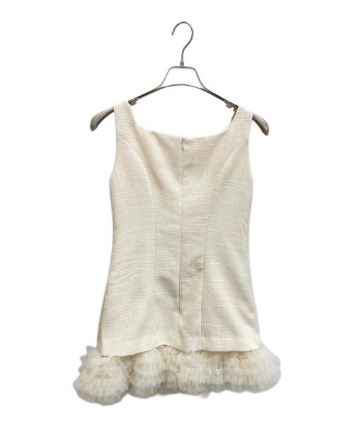 HER LIP TO（ハーリップトゥ）Her lip to (ハーリップトゥ) Roxanne Layered Tulle Mini Dress ベージュ サイズ:Sの古着・服飾アイテム
