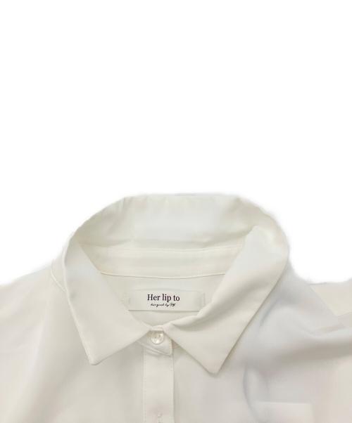 HER LIP TO（ハーリップトゥ）Her lip to (ハーリップトゥ) Comfort Oversized Shirt ホワイト サイズ:freeの古着・服飾アイテム