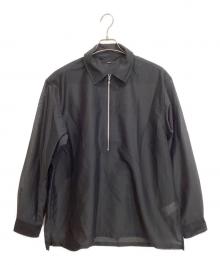 EDIFICE（エディフィス）の古着「26SS Quarter-ZIP シアー シャツ」｜ブラック